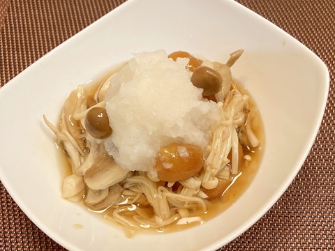 簡単時短!たっぷりきのことかぶのおろしあえ♪